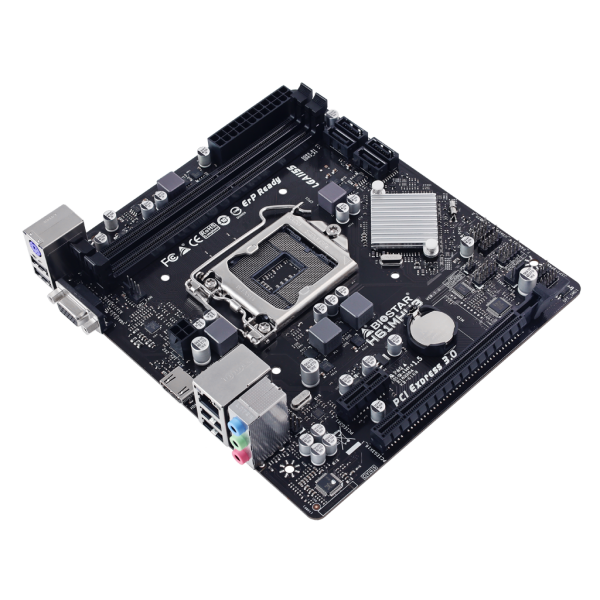 MB BIOSTAR H61MHV3 LGA 1155 H61 2DDR3 VGA+HDMI PCIE, 4*SATA mATX - Disponibile in 3-4 giorni lavorativi