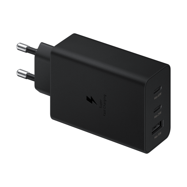 Samsung Caricatore 65W Trio EP-T6530 FC USB-C+USB-A Black - Disponibile in 2-3 giorni lavorativi Samsung