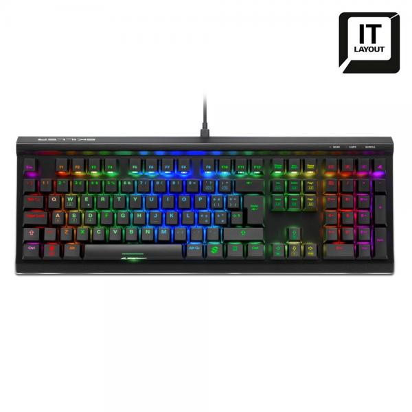 SHARKOON TASTIERA GAMING MECCANICA SKILLER SGK60, SWITCH KAILH BOX BROWN, LAYOUT ITA, RGB - Disponibile in 3-4 giorni lavorativi