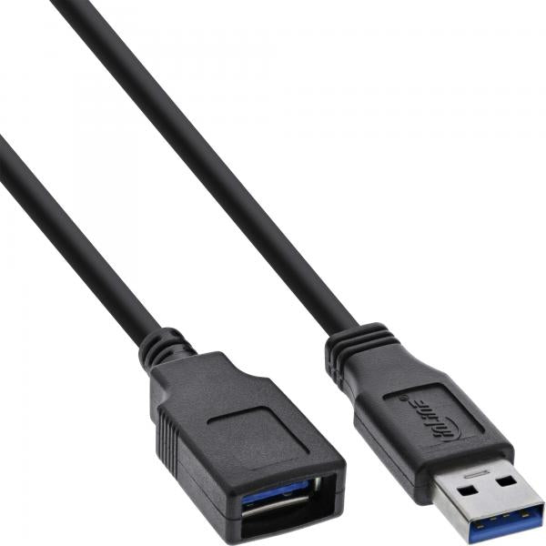 InLine 80pz Bulk Pack prolunga cavo USB 3.0, A maschio / femmina, nero 1m - Disponibile in 6-7 giorni lavorativi