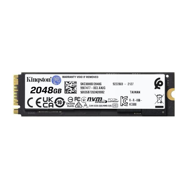 SSD KINGSTON M.2(2280) PCIe NVMe 2048GB SKC3000D/2048G Read:7000MB/s-Write:7000MB/s - Disponibile in 3-4 giorni lavorativi