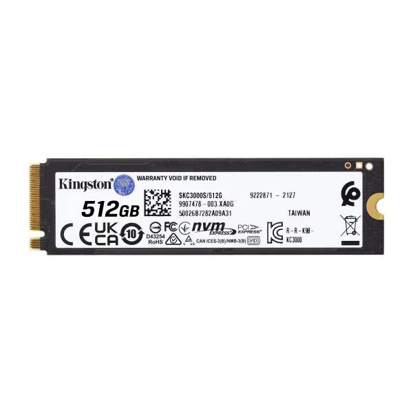 SSD KINGSTON M.2(2280) 500GB NVME SKC3000S/512G PCIE4.0X4 READ:7000MB/S-WRITE:3900MB/S - Disponibile in 3-4 giorni lavorativi