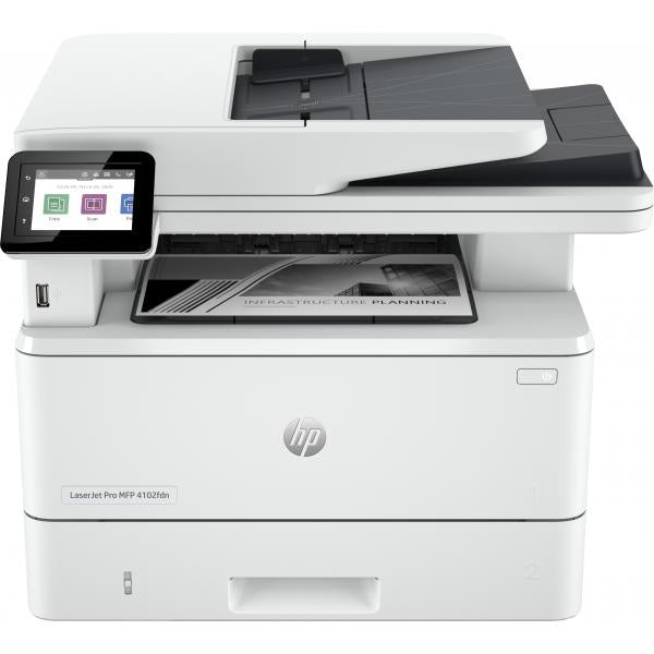 MULTIFUNZIONE HP BUSINESS LASER PRO LJ-4102fdn A4 40PPM 250FF FAX DADF Single Pass LAN USB - Disponibile in 3-4 giorni lavorativi