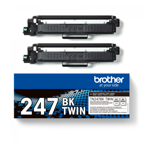 2 TONER BROTHER TN-247Bk Nero 2x 3000PP X HL-L3210CW HL-L3230CDW HL-L3270CDW DCP-L3550CDW MFC-L3730CDN MFC-L3750CDW MFC-L3770CDW - Disponibile in 3-4 giorni lavorativi