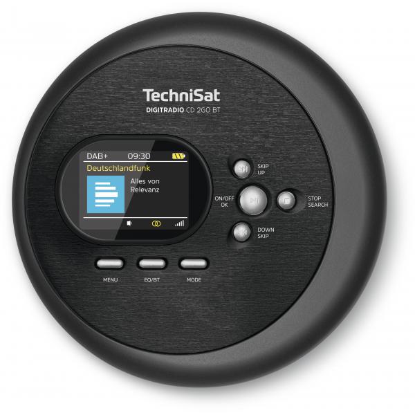 TechniSat DIGITRADIO CD 2GO BT Lettore CD portatile Nero - Disponibile in 6-7 giorni lavorativi