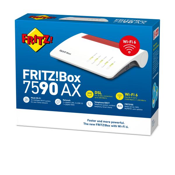 AVM FRITZ! ROUTER FRITZ!BOX 7590 AX INTERNATIONAL - Disponibile in 3-4 giorni lavorativi