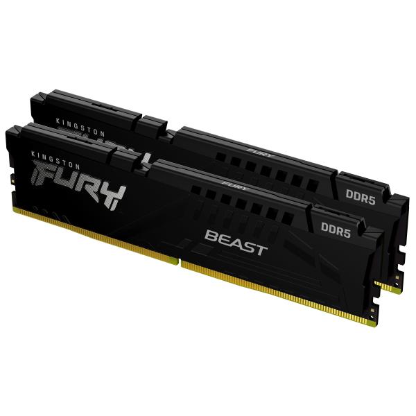 KIT DDR5 KINGSTON 32Gb (2X16GB) 5600Mhz - FURY BEAST CL40 DIMM - KF556C40BBK2-32 - Disponibile in 3-4 giorni lavorativi