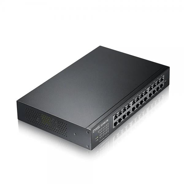 ZYXEL SWITCH MANAGED 24 PORTE GIGABIT, SUPPORTO IPV6, VLAN, DESIGN SENZA VENTOLE, DESKTOP/RACK - Disponibile in 3-4 giorni lavorativi