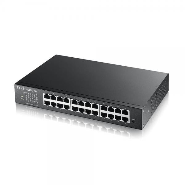 ZYXEL SWITCH MANAGED 24 PORTE GIGABIT, SUPPORTO IPV6, VLAN, DESIGN SENZA VENTOLE, DESKTOP/RACK - Disponibile in 3-4 giorni lavorativi