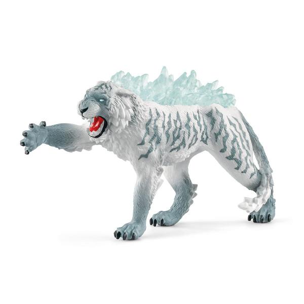 SCHLEICH - 70147 ELDRADOR CREATURES Figurina Tigre di ghiaccio - Giocattolo tigre con cristalli posteriori feroci e terrificanti - Disponibile in 3-4 giorni lavorativi