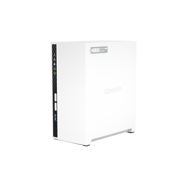 QNAP TS-233 NAS CHASSIS TOWER ARM 4C 2.0GHz RAM 2GB-2 BAY HDD/SSD 2.5"/3.5"-1xRJ-45 WHITE - Disponibile in 3-4 giorni lavorativi