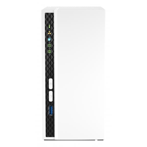 Memorizzazione in Rete NAS Qnap TS-233 Bianco Nero - Disponibile in 3-4 giorni lavorativi