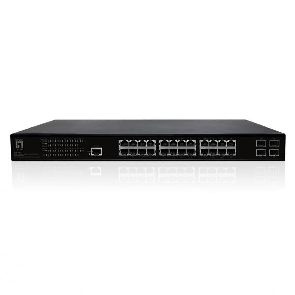 LevelOne GEP-2861 switch di rete Gestito L2 Gigabit Ethernet (10/100/1000) Supporto Power over Ethernet (PoE) 1U Nero - Disponibile in 6-7 giorni lavorativi