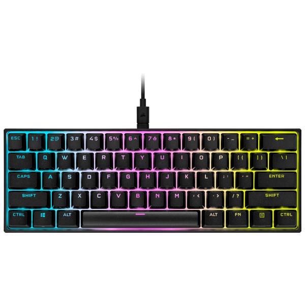 Tastiera per Giochi Corsair K65 RGB MINI 60% Mechanical Gaming Nero Qwerty in Spagnolo - Disponibile in 3-4 giorni lavorativi