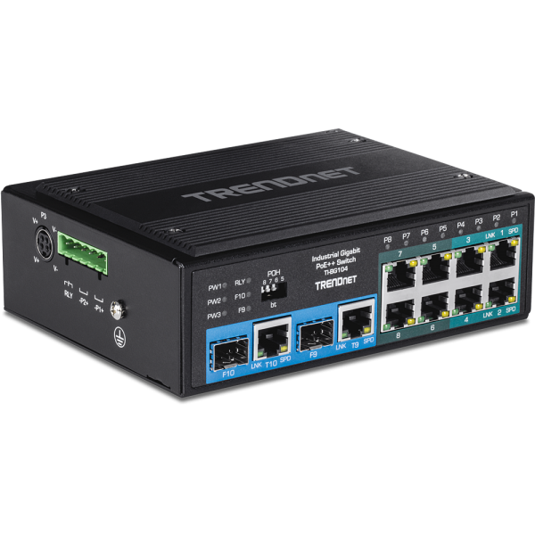 Trendnet TI-BG104 switch di rete Non gestito Gigabit Ethernet (10/100/1000) Supporto Power over Ethernet (PoE) Nero - Disponibile in 6-7 giorni lavorativi