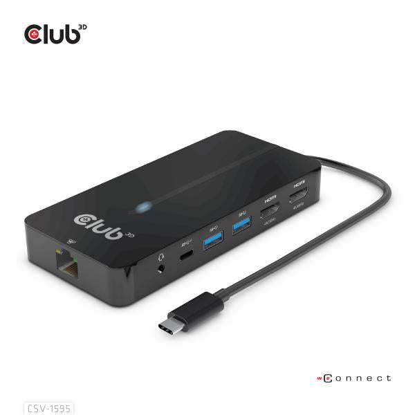 CLUB 3D HUB USB GEN1 TYPE-C 7-in-1 2x HDMI, 2x USB GEN1 TYPE-A, 1x RJ45, 1x 3.5mm Audio, 1x USB GEN - Disponibile in 3-4 giorni lavorativi