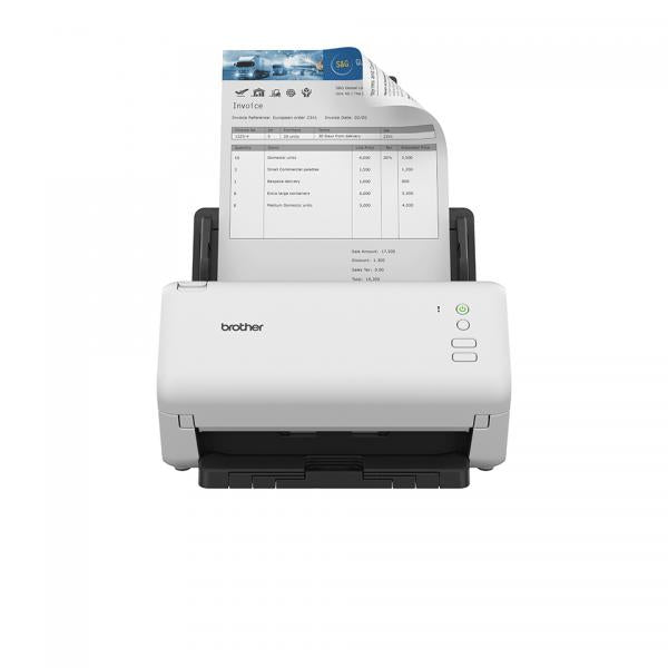 SCANNER BROTHER DOCUMENTALE ADS-4100 A4 35PPM 600x600 dpi ADF 60FF DUPLEX USB 3cis.0 - Disponibile in 3-4 giorni lavorativi