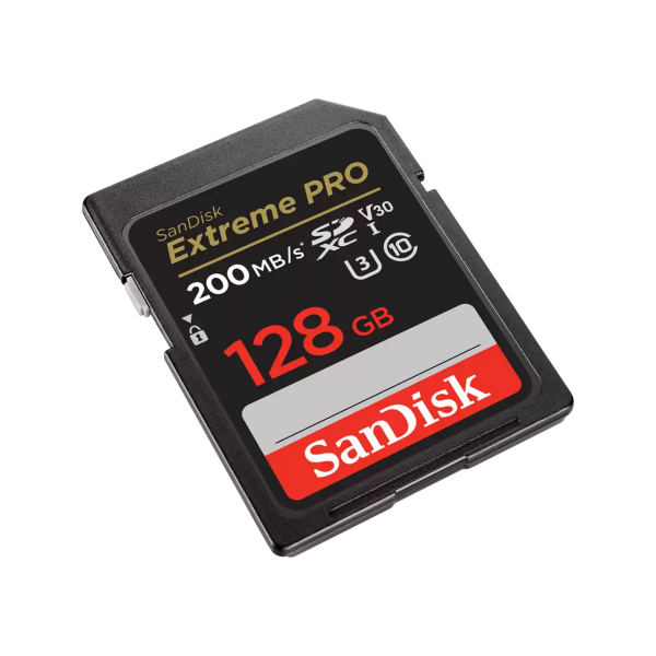 SanDisk Extreme PRO SD 128GB C10 UHS-I SDXC 200MB/s - Disponibile in 2-3 giorni lavorativi