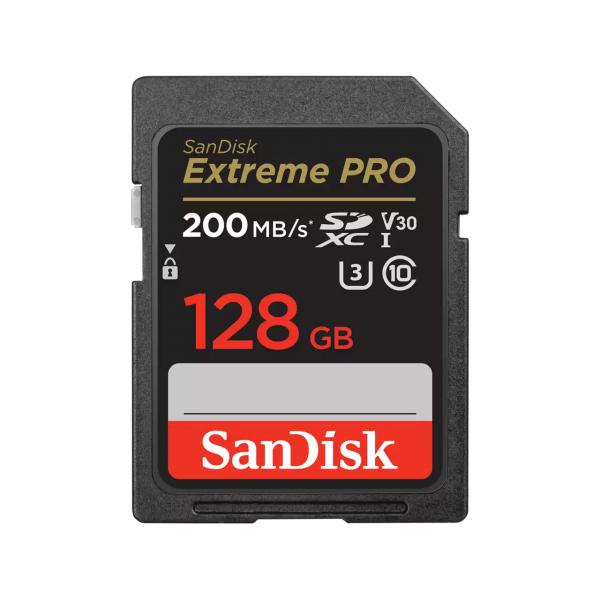 SanDisk Extreme PRO SD 128GB C10 UHS-I SDXC 200MB/s - Disponibile in 2-3 giorni lavorativi