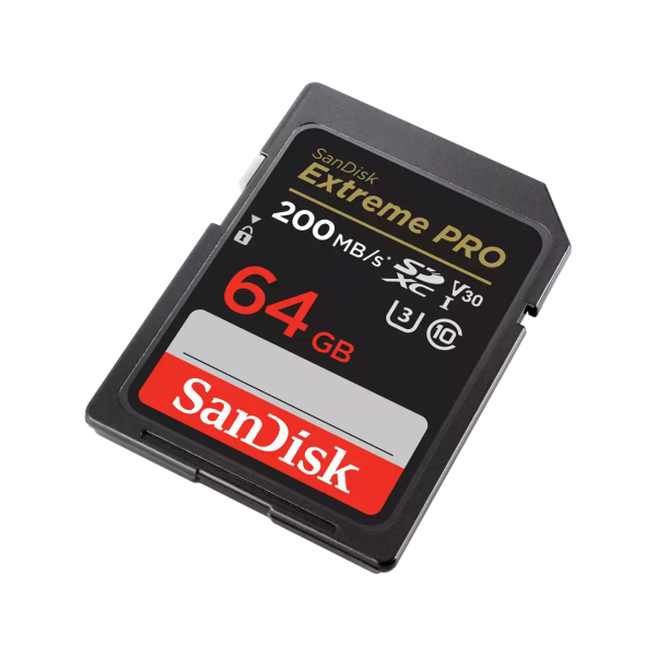 SanDisk Extreme PRO SD 64GB C10 UHS-I SDXC 200MB/s - Disponibile in 2-3 giorni lavorativi