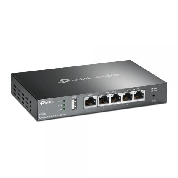 ROUTER TP-LINK ER605(TL-R605)GIGABIT MULTIWAN SAFESTREAM VPN ROUTER 1P GIGABIT WAN,3P GIGABIT WAN/LAN,1P GIGABIT LAN SDN OMADA - Disponibile in 3-4 giorni lavorativi