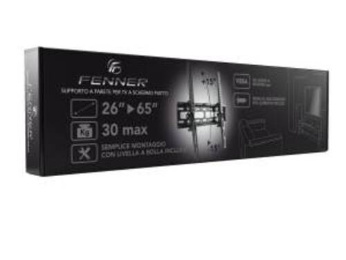 Fenner Tech Staffa TV FN-C40 26"-65" Tilt Ultra Flat 30Kg - Disponibile in 2-3 giorni lavorativi