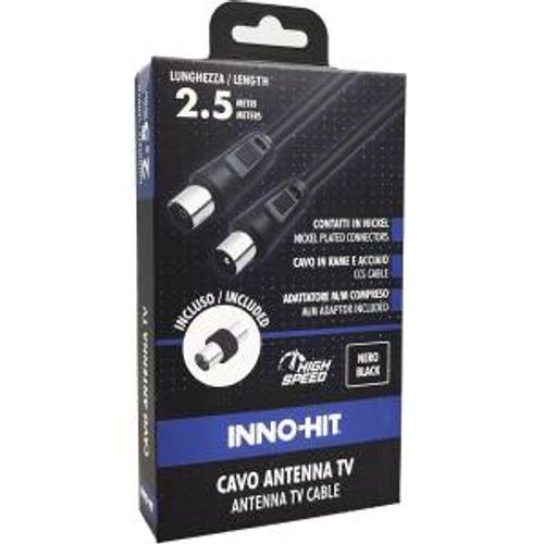 Inno-Hit Cavo Antenna M/F 2.5m Nero - Disponibile in 2-3 giorni lavorativi Inno-hit