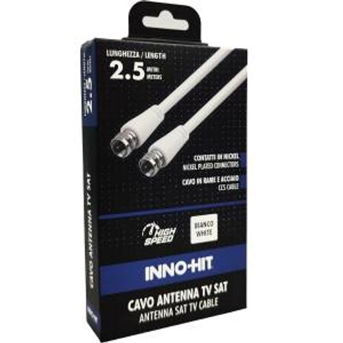 Inno-Hit Cavo Antenna E84623 Sat Coassiale 2.5m Bianco - Disponibile in 2-3 giorni lavorativi Inno-hit