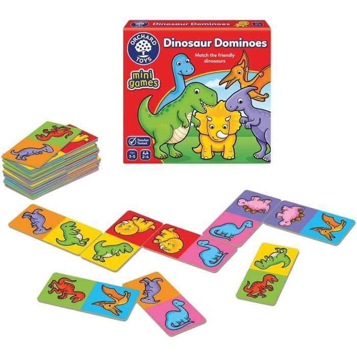 Domino Dinosaurs - Gioco classico - FRUTTETO - Disponibile in 3-4 giorni lavorativi