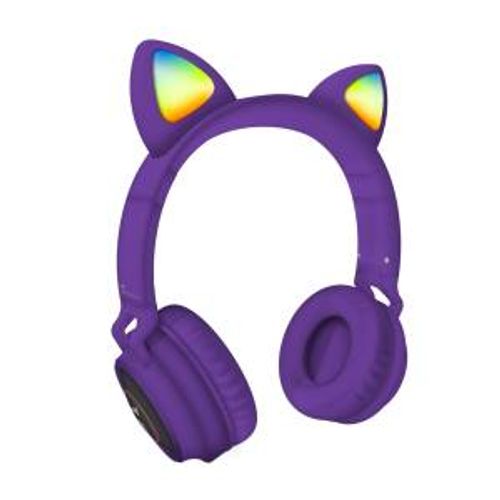 Techmade Cuffie Funny Led BT + Microfono Purple - Disponibile in 2-3 giorni lavorativi