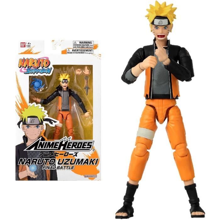 Figura di Anime Heroes - Bandai - Naruto Shippuden - Naruto Uzumaki (Battaglia finale) - 17 cm - Disponibile in 3-4 giorni lavorativi