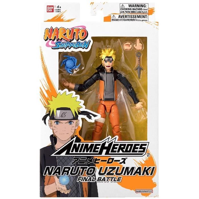 Figura di Anime Heroes - Bandai - Naruto Shippuden - Naruto Uzumaki (Battaglia finale) - 17 cm - Disponibile in 3-4 giorni lavorativi