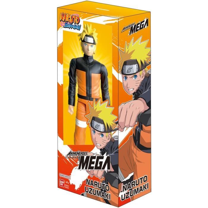 Figura articolata grande - BANDAI - Anime Heroes - Naruto Shippuden - Anime Heroes Mega Figure 30 cm - Naruto Uzumaki - Disponibile in 3-4 giorni lavorativi