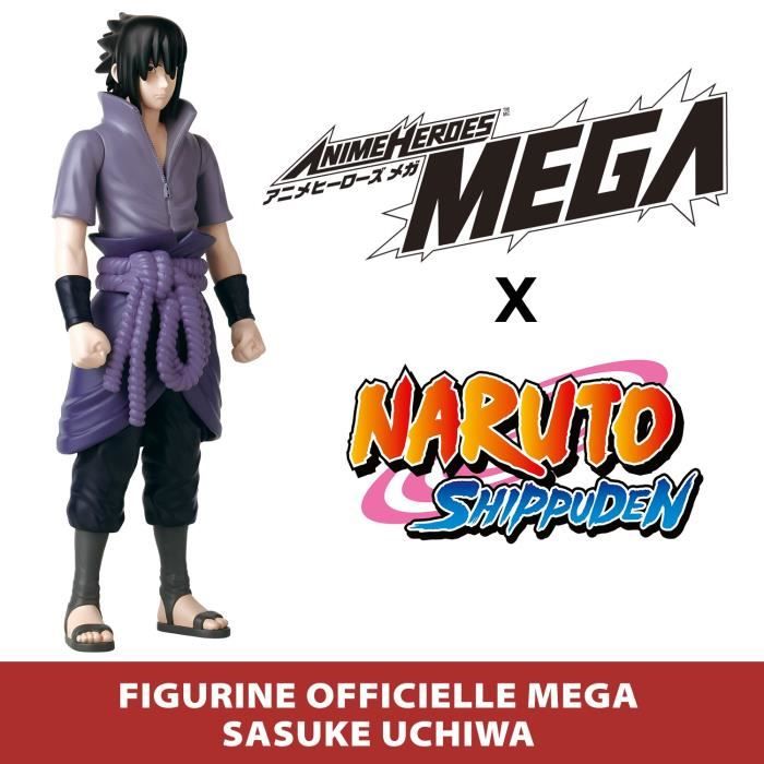 Figura articolata grande - BANDAI - Anime Heroes - Naruto Shippuden - Anime Heroes Mega Figure 30 cm - Sasuke Uchiha - Disponibile in 3-4 giorni lavorativi