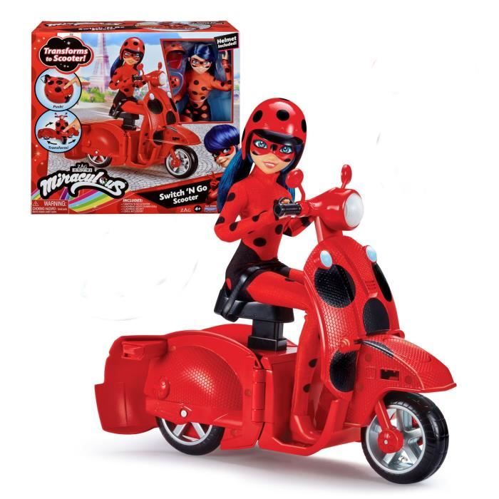 Scooter Miracollous Switch'n Go + Ladybug Lucky Charm Bandai 26 cm bambola articolata - P50668 - Disponibile in 3-4 giorni lavorativi