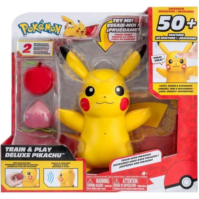 Figura in miniatura - BANDAI - Pokémon interattivo Pikachu e i suoi accessori - Giocattolo con luci, suoni e movimenti - JW3330 - Disponibile in 3-4 giorni lavorativi