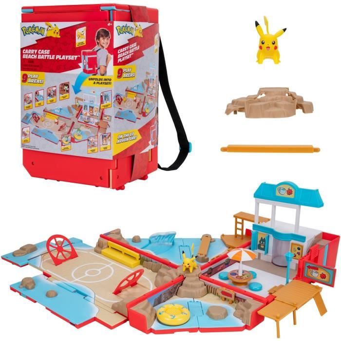 Zaino - BANDAI - Tema Spiaggia Pokémon dell'Allenatore - Si apre e diventa una super arena - Disponibile in 3-4 giorni lavorativi