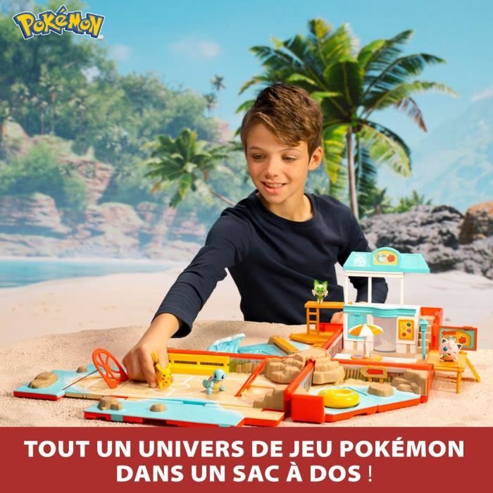 Zaino - BANDAI - Tema Spiaggia Pokémon dell'Allenatore - Si apre e diventa una super arena - Disponibile in 3-4 giorni lavorativi