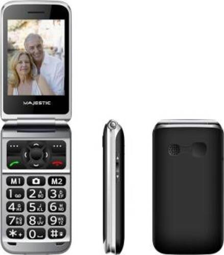 Majestic TLF Sileno 82 SeniorPhone 2.8" Flip Black - Disponibile in 2-3 giorni lavorativi