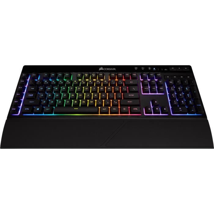 Tastiera meccanica RGB CORSAIR Gamer K57 - Senza fili - LED RGB retroilluminato - Nero (CH-92C015-FR) - Disponibile in 3-4 giorni lavorativi