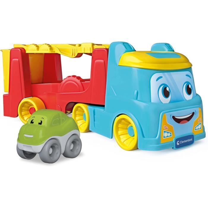 Gioco Clementoni - Il camion delle macchinine che rotolano - Plastica riciclata - Auto incluse - Da 18 mesi - Made in Italy - Disponibile in 3-4 giorni lavorativi