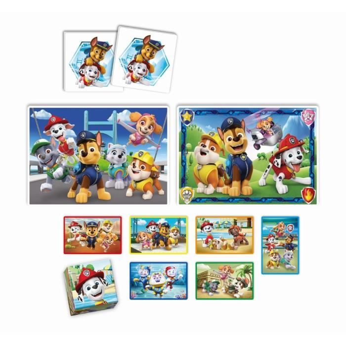 Paw Patrol - Set attività prescolare Clementoni 4 in 1 - 2 puzzle, 6 cubi e un memo - Made in Italy - Disponibile in 3-4 giorni lavorativi