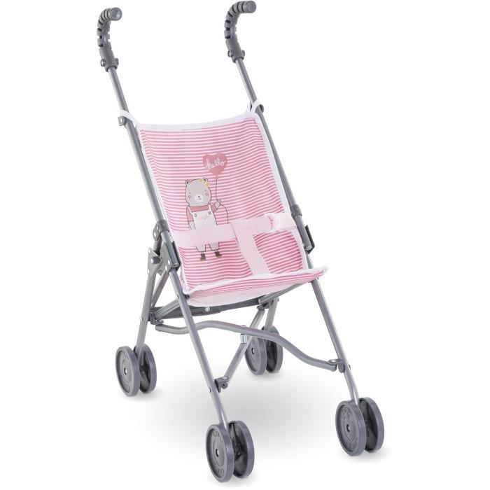 Accessorio bebè - COROLLE - Passeggino in canna rosa per bambino da 30, 36 e 42 cm - Dai 3 anni in su - Disponibile in 3-4 giorni lavorativi