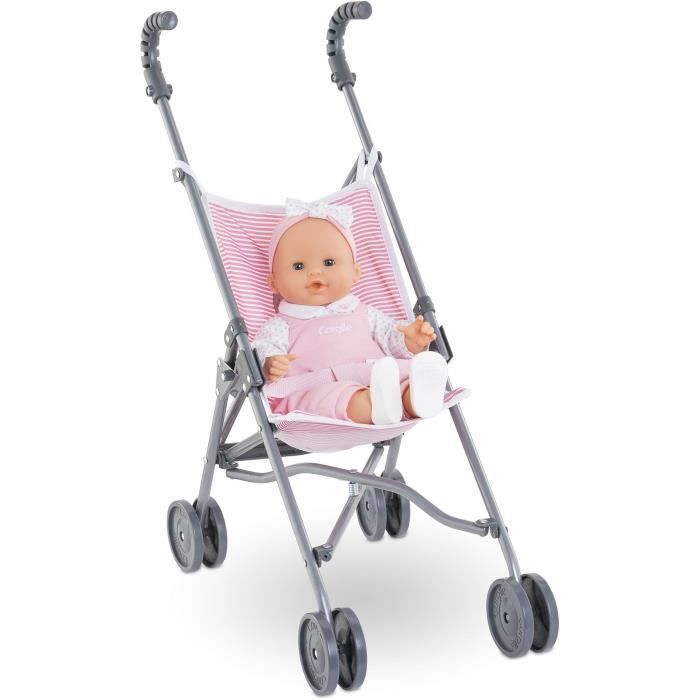 Accessorio bebè - COROLLE - Passeggino in canna rosa per bambino da 30, 36 e 42 cm - Dai 3 anni in su - Disponibile in 3-4 giorni lavorativi