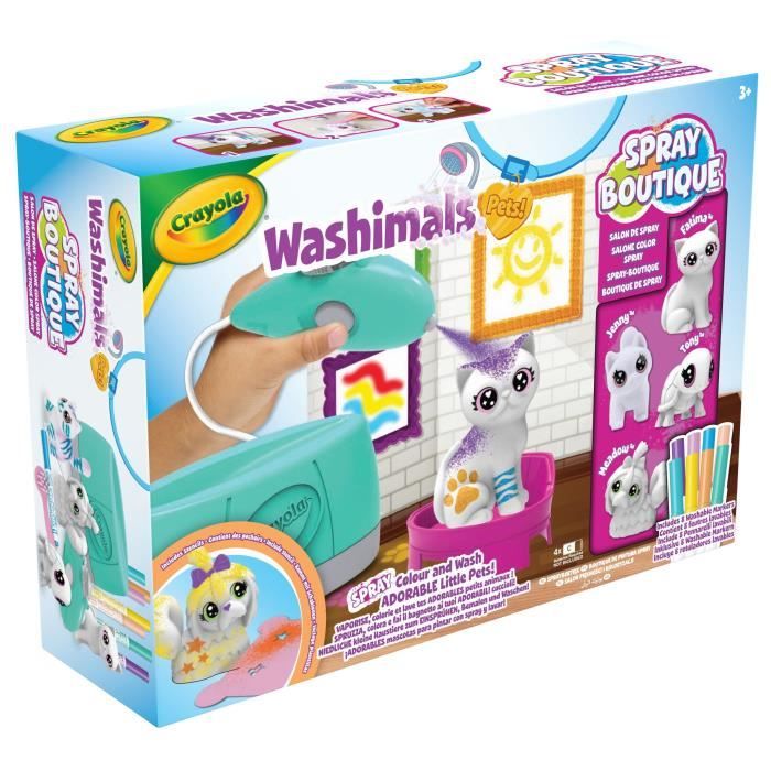 Colorazione - CRAYOLA - Washimals Spray Boutique - Spruzza e colora i tuoi animali! bambini di 3 anni - Disponibile in 3-4 giorni lavorativi