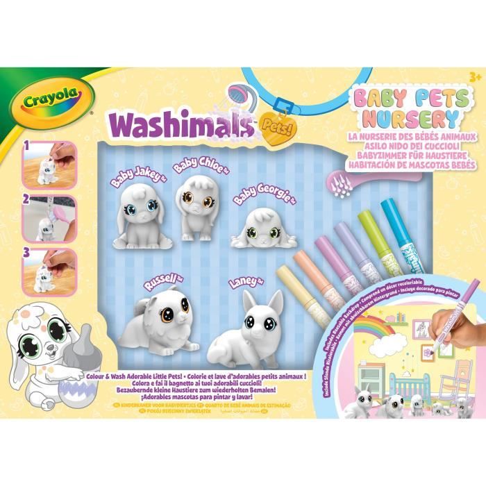 Colorazione - CRAYOLA - Washimals Baby Pets Nursery Pack - Famiglia lavabile da colorare! bambini di 3 anni - Disponibile in 3-4 giorni lavorativi