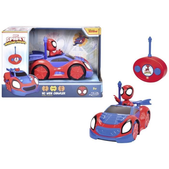 Spidey - Auto radiocomandata - 17 cm - Figura di Spidey inclusa - Disponibile in 3-4 giorni lavorativi