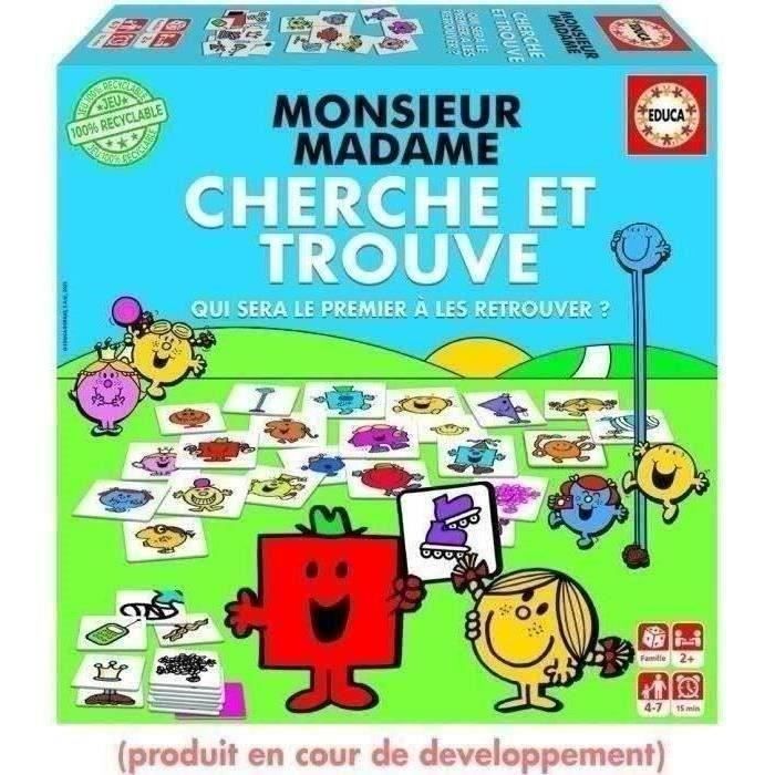 Gioco didattico - EDUCA - Monsieur Madame - Cerca e trova - Disponibile in 3-4 giorni lavorativi