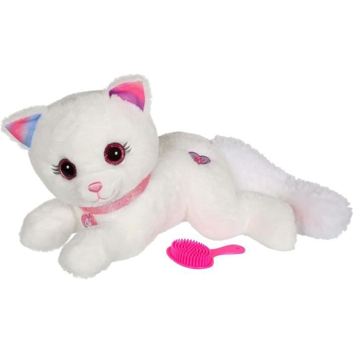 Peluche - Gipsy Toys - Gatto Cuty Bella Fashionista - 30 cm - Bianco Rosa - Disponibile in 3-4 giorni lavorativi