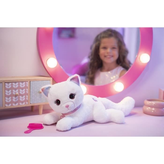 Peluche - Gipsy Toys - Gatto Cuty Bella Fashionista - 30 cm - Bianco Rosa - Disponibile in 3-4 giorni lavorativi